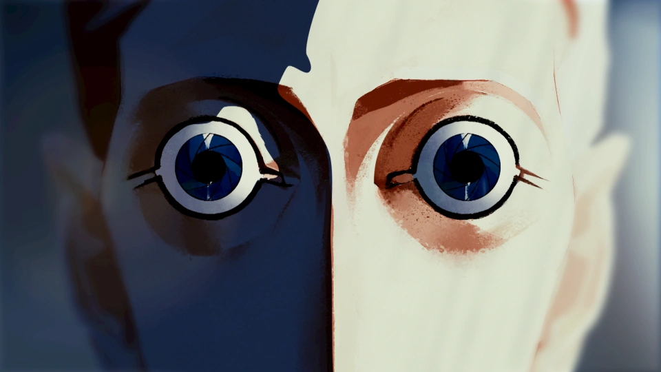 Unnecessary Things — robot eyes close-up preview
